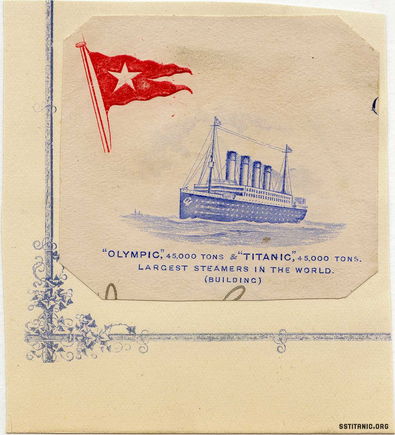 olympic titanic advertising piece of letterhead titanic 1912