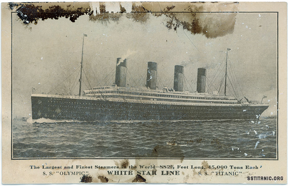 pre sinking disaster rare scarce postcard olympic titanic 1912